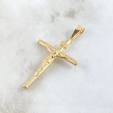 Dije Cristo Cruz 2.55gr / 5.3cm / Lisa Oro Amarillo 18K *