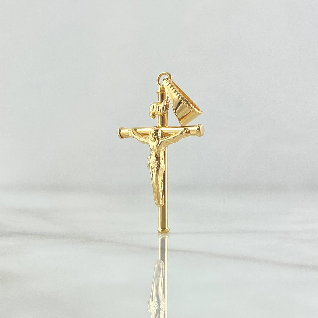 Dije Cristo Cruz 1.2gr / 3.3cm / Oro Amarillo 18K