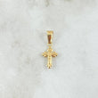 Dije Cruz Cristo Tres Puntas 0.4gr / 2.3cm / Lisa Oro Amarillo 18K