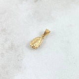 Dije Virgen Guadalupe Silueta 0.3gr / 1.5cm / Cargador Bordeado Oro Amarillo 18K *