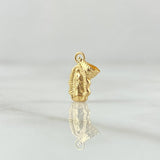 Dije Virgen Guadalupe Silueta 0.3gr / 1.5cm / Cargador Bordeado Oro Amarillo 18K *