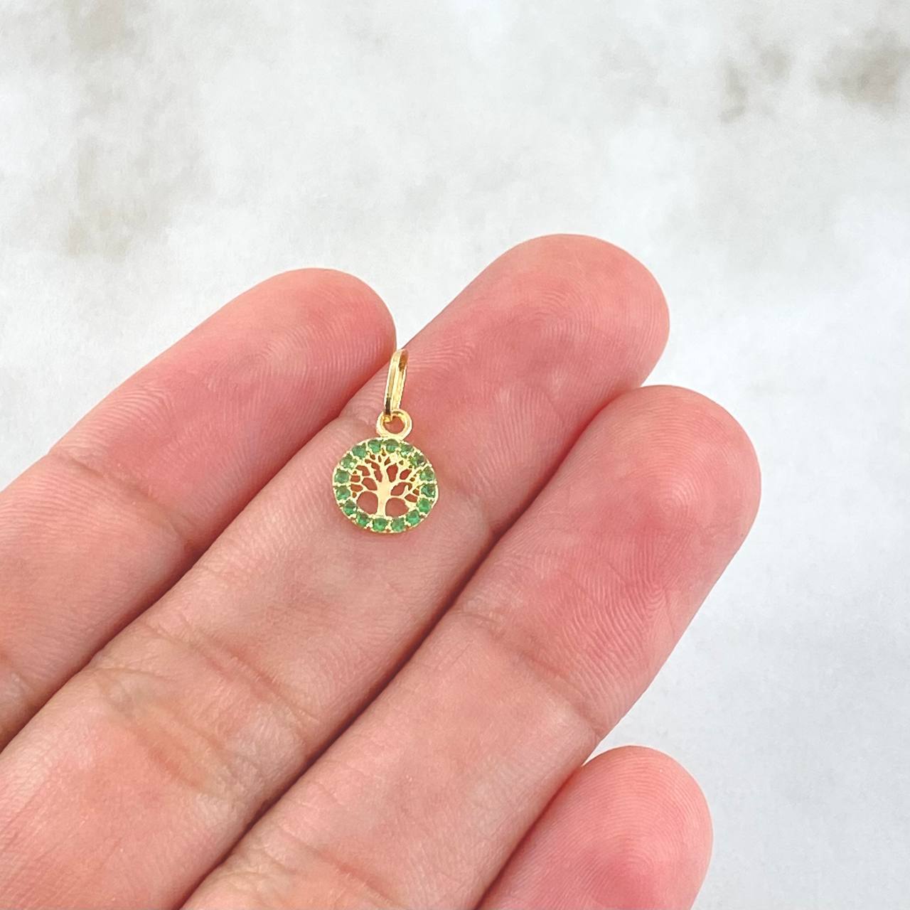 Dije Arbol De La Vida 0.3gr / 1.4cm / Oro Amarillo 18K *