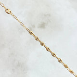 Rosario GC Virgen Milagrosa Cruz Tres Puntas 5.4gr / 50cm / 3mm-4mm Liso Oro Amarillo 18K *