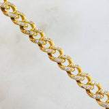 Pulso Cubano Túpido 13.05gr / 19cm / Oro Amarillo Nac.Esp. 18K