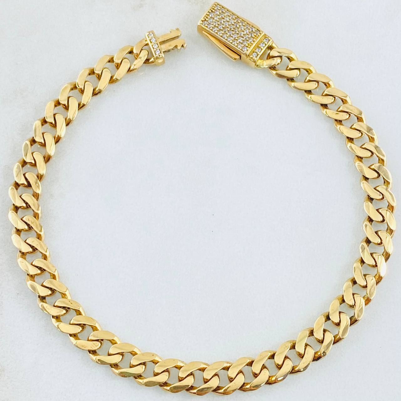 Pulso Cubano 10gr / 19.5cm / Oro Amarillo Nac.Esp. 18K