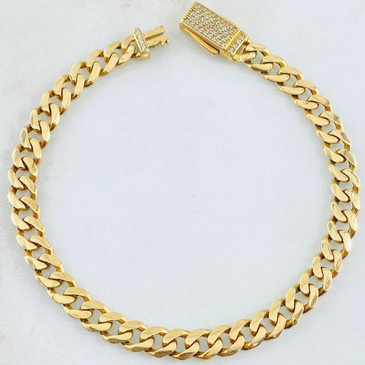 Pulso Cubano 10gr / 19.5cm / Oro Amarillo Nac.Esp. 18K