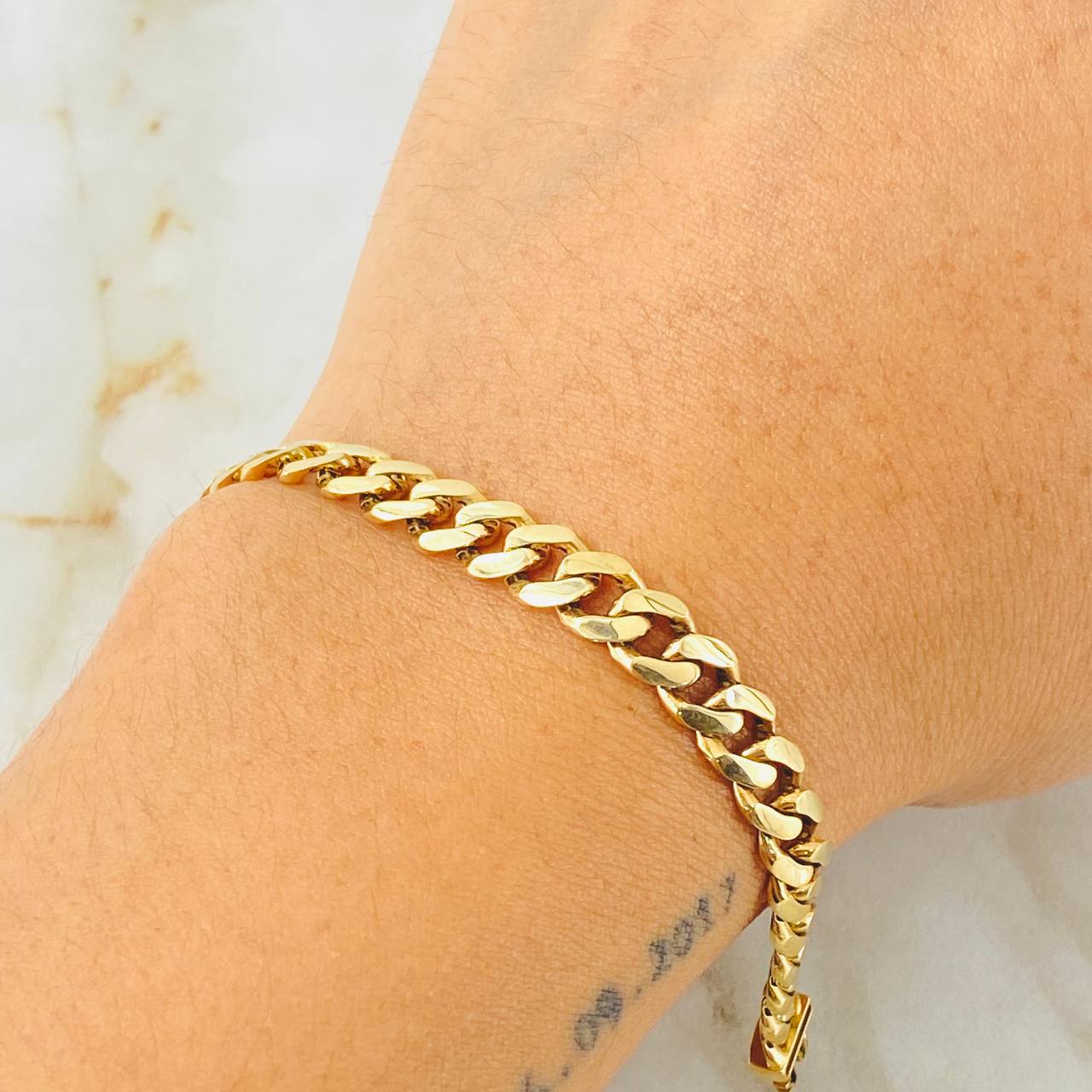 Pulso Cubano 10gr / 19.5cm / Oro Amarillo Nac.Esp. 18K