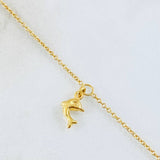 Tobillera Aro Seguido Delfines 2.05gr / 25cm / Tres Oros 18K