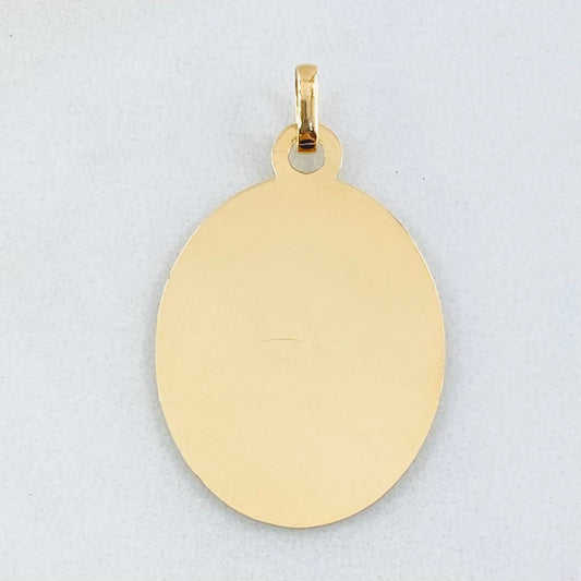 Dije Placa 1.9gr / 3.2cm / Oro Amarillo 18K