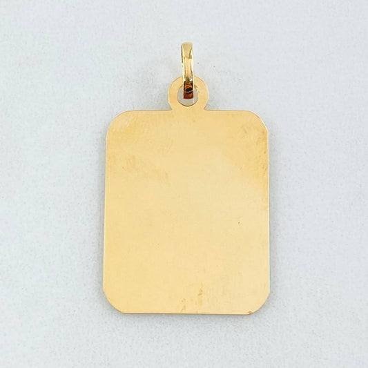 Dije Placa 2.1gr / 3.2cm / Oro Amarillo 18K