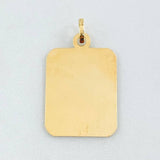 Dije Placa 2.1gr / 3.2cm / Oro Amarillo 18K