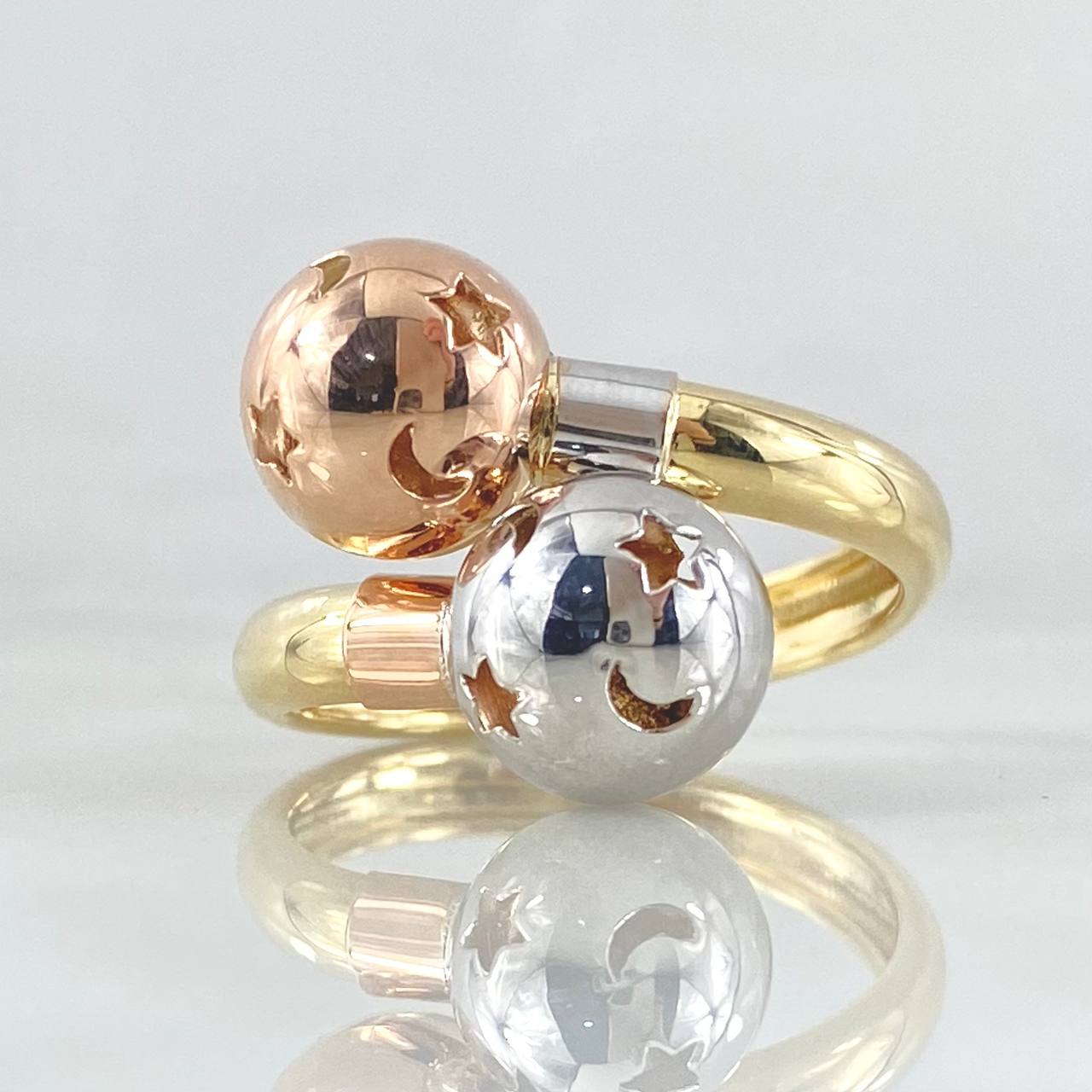 Anillo Tu Y Yo 2.7gr / T6 / Oro 18K