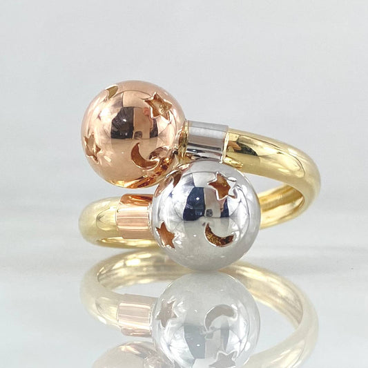 Anillo Tu Y Yo 2.75gr / T7 1/2 / Tres Oros 18K
