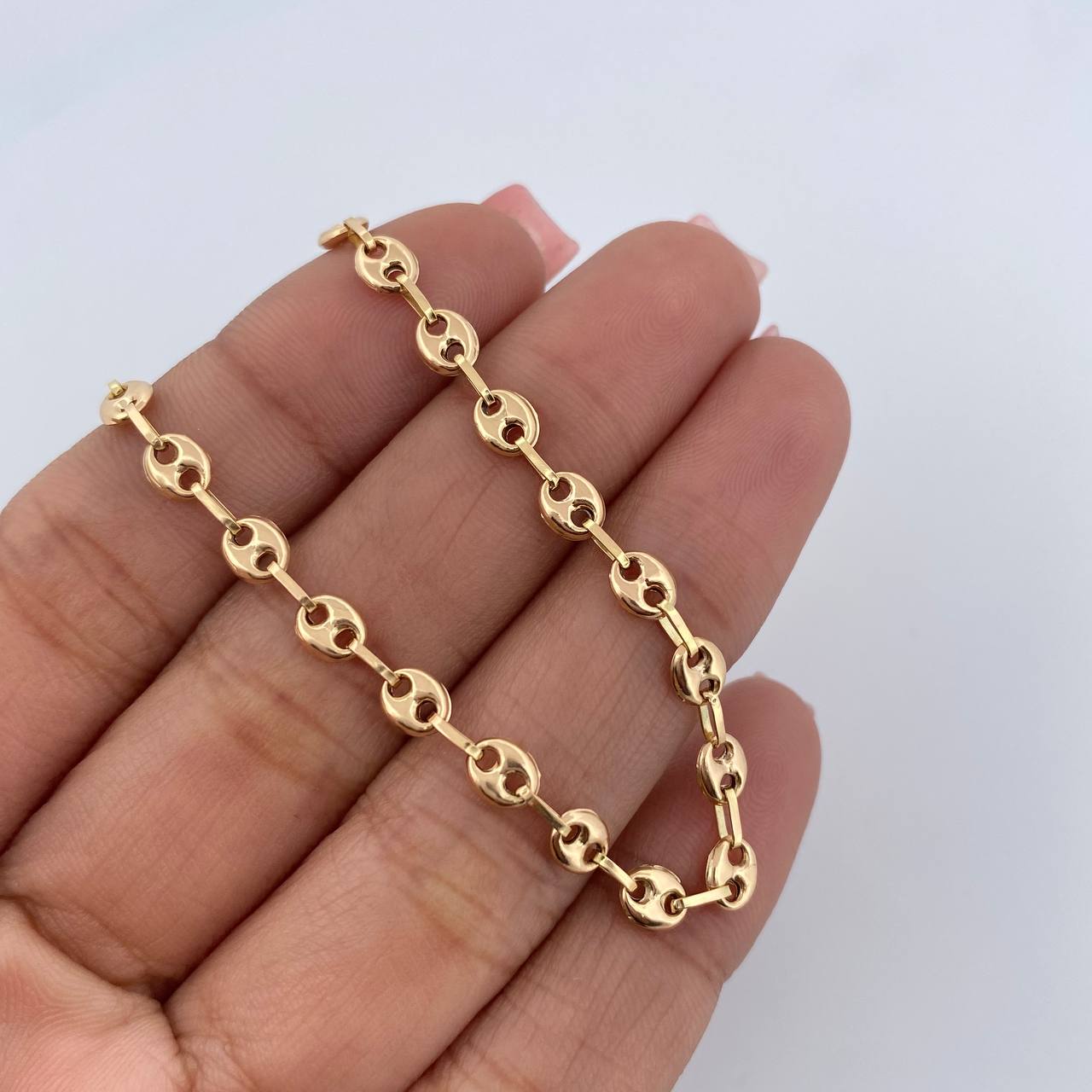Tobillera GC 4gr / 24.4cm / 4mm Oro Amarillo 18K &