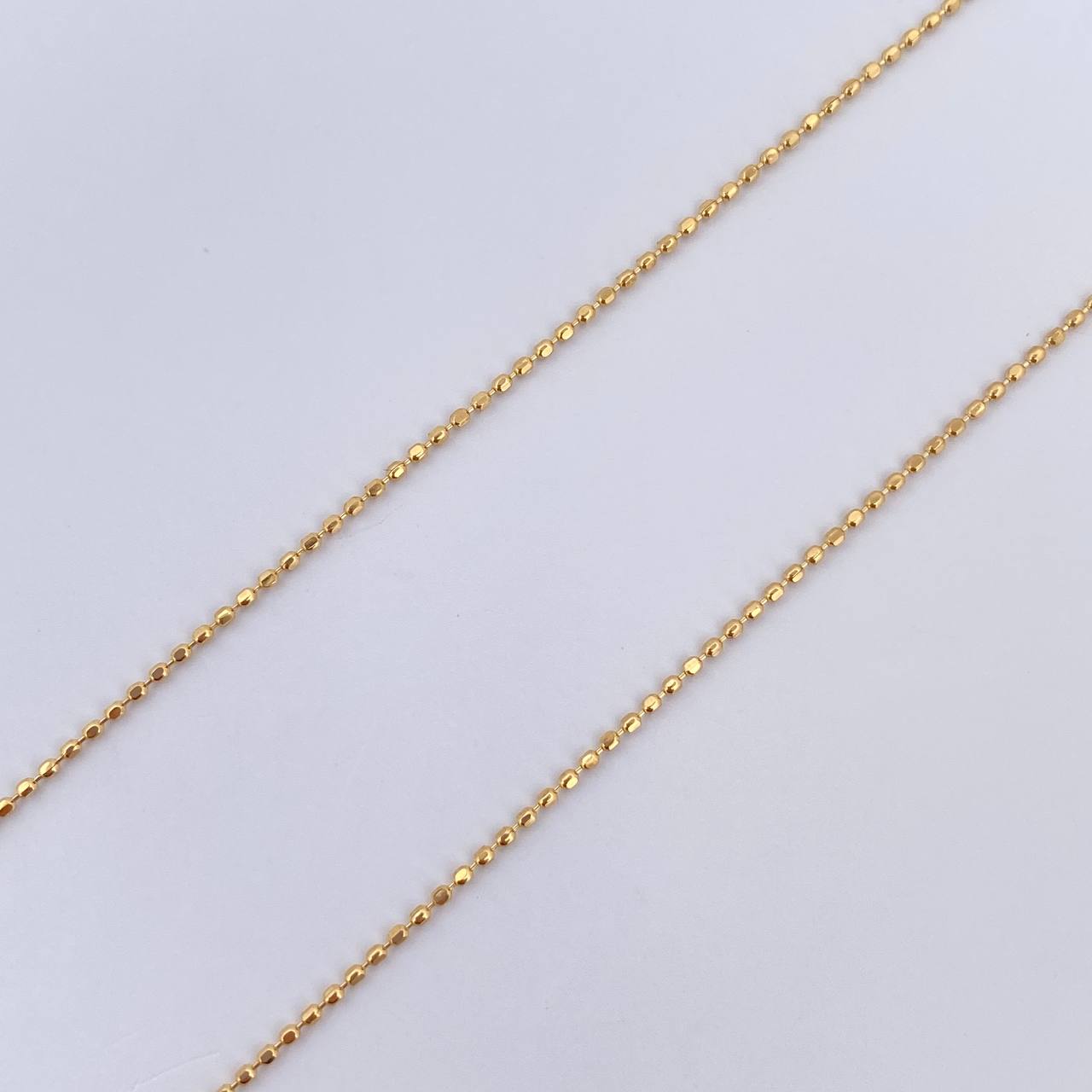 Set Cadena Militar /1.35gr/45cm/0.6mm + Dije Divino Niño/0.5gr/2.0cm Troquelado  Oro 18K (Oferta) &