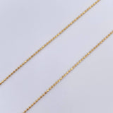 Set Cadena Militar /1.35gr/45cm/0.6mm + Dije Divino Niño/0.5gr/2.0cm Troquelado  Oro 18K (Oferta) &