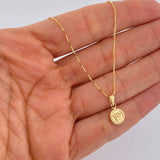 Set Cadena Veneciana /1.8gr/45cm/0.4mm + Dije Corona Rx /0.45gr/1.5cm Troquelado  Oro 18K (Oferta) &