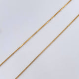 Set Cadena Veneciana /1.8gr/45cm/0.4mm + Dije Corona Rx /0.45gr/1.5cm Troquelado  Oro 18K (Oferta) &