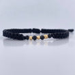 Pulsera Negra Rondela 0.15gr / Oro 18K &
