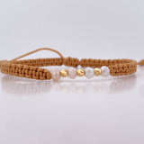 Pulsera Beige Rondela 0.15gr / Oro 18K &