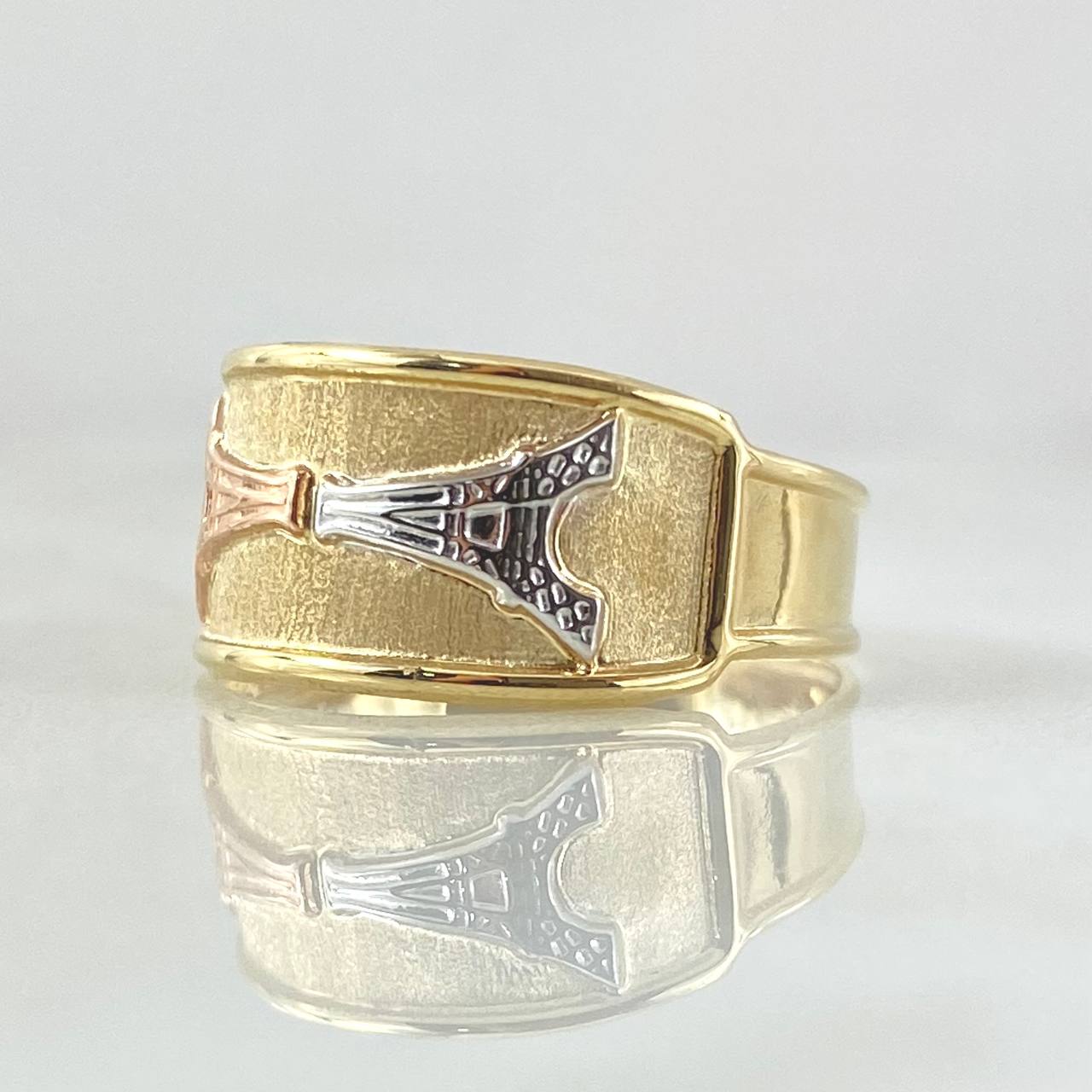 Anillo Torre Eiffel 1.6gr / T8 1/4 / Oro 18K