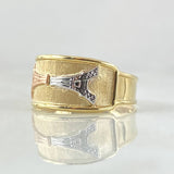Anillo Torre Eiffel 1.6gr / T6 1/4 / Oro 18K -