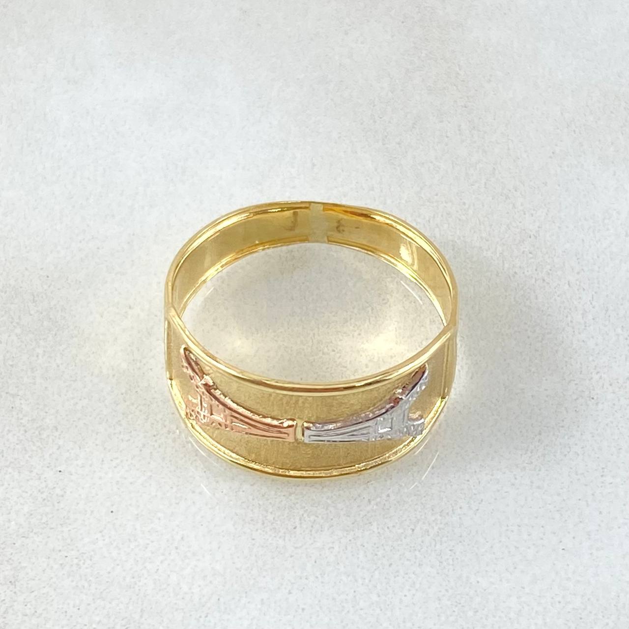Anillo Torre Eiffel 1.6gr / T8 / Oro 18K