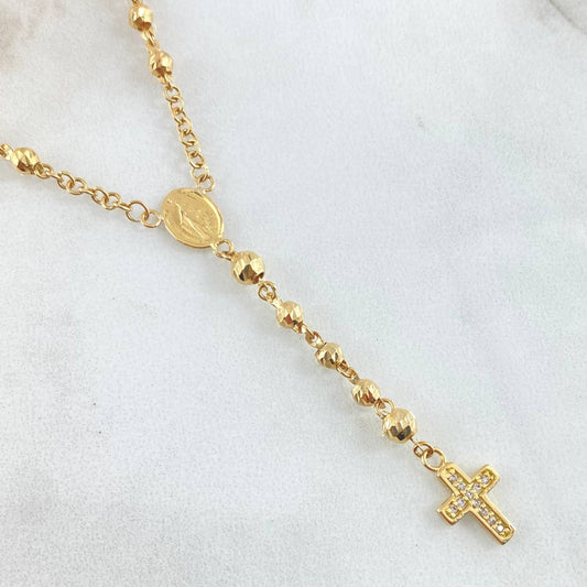 Rosario Virgen Milagrosa Cruz 8.45gr / 55cm / Oro 18K ©
