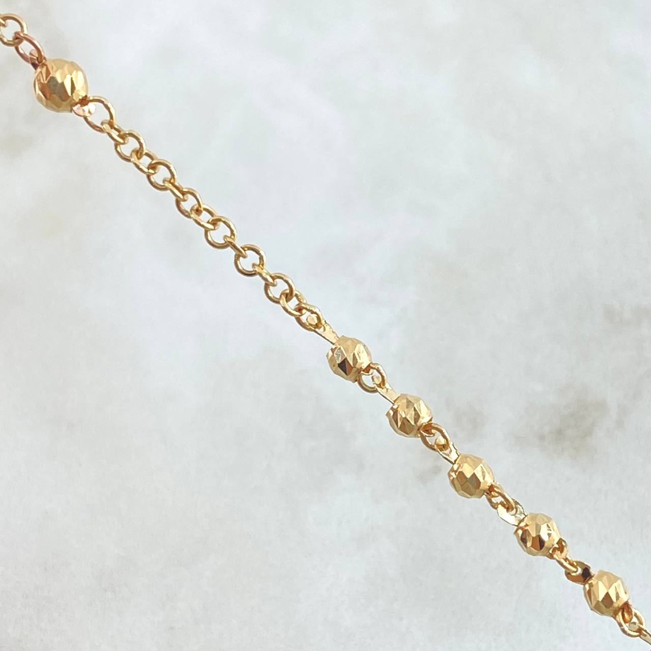 Rosario Virgen Milagrosa Cruz 8.4gr / 55cm / Oro 18K