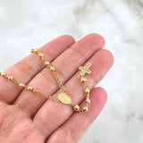 Rosario Virgen Milagrosa Cruz 8.4gr / 55cm / Oro 18K