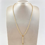 Rosario Virgen Milagrosa Cruz 8.4gr / 55cm / Oro 18K