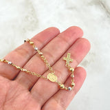 Rosario Virgen Milagrosa Cruz 8.6gr / 55cm / Oro 18K