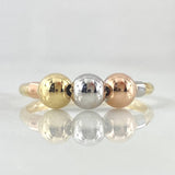 Anillo Trio De Bolas 1.25gr / T6 1/2 / Oro 18K -