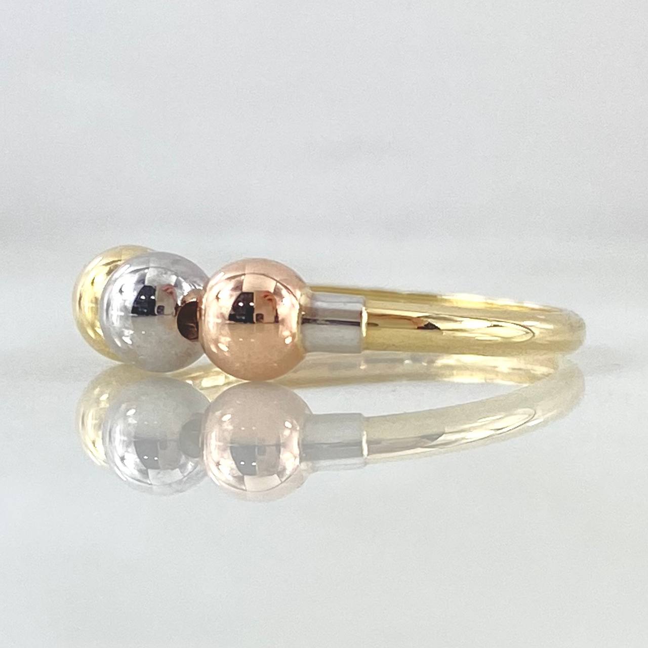 Anillo Trio De Bolas 1.3gr / T6 3/4 / Oro 18K ©