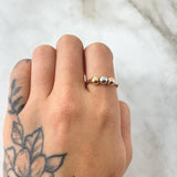 Anillo Trio De Bolas 1.25gr / T8 / Oro 18K -