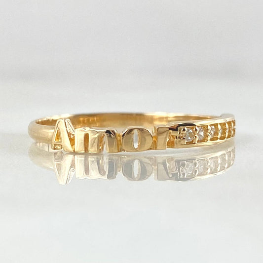 Anillo Amor 1.5gr / T5 1/2 / Oro 18K