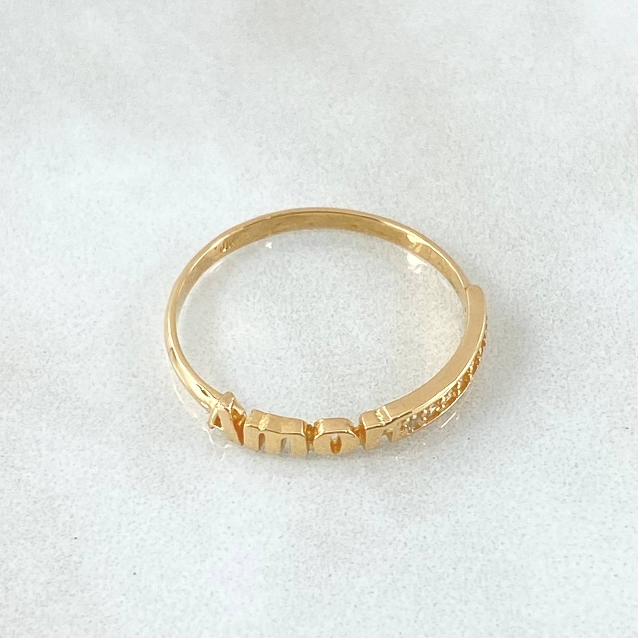 Anillo Amor 1.6gr / T8 1/4 / Oro 18K ©