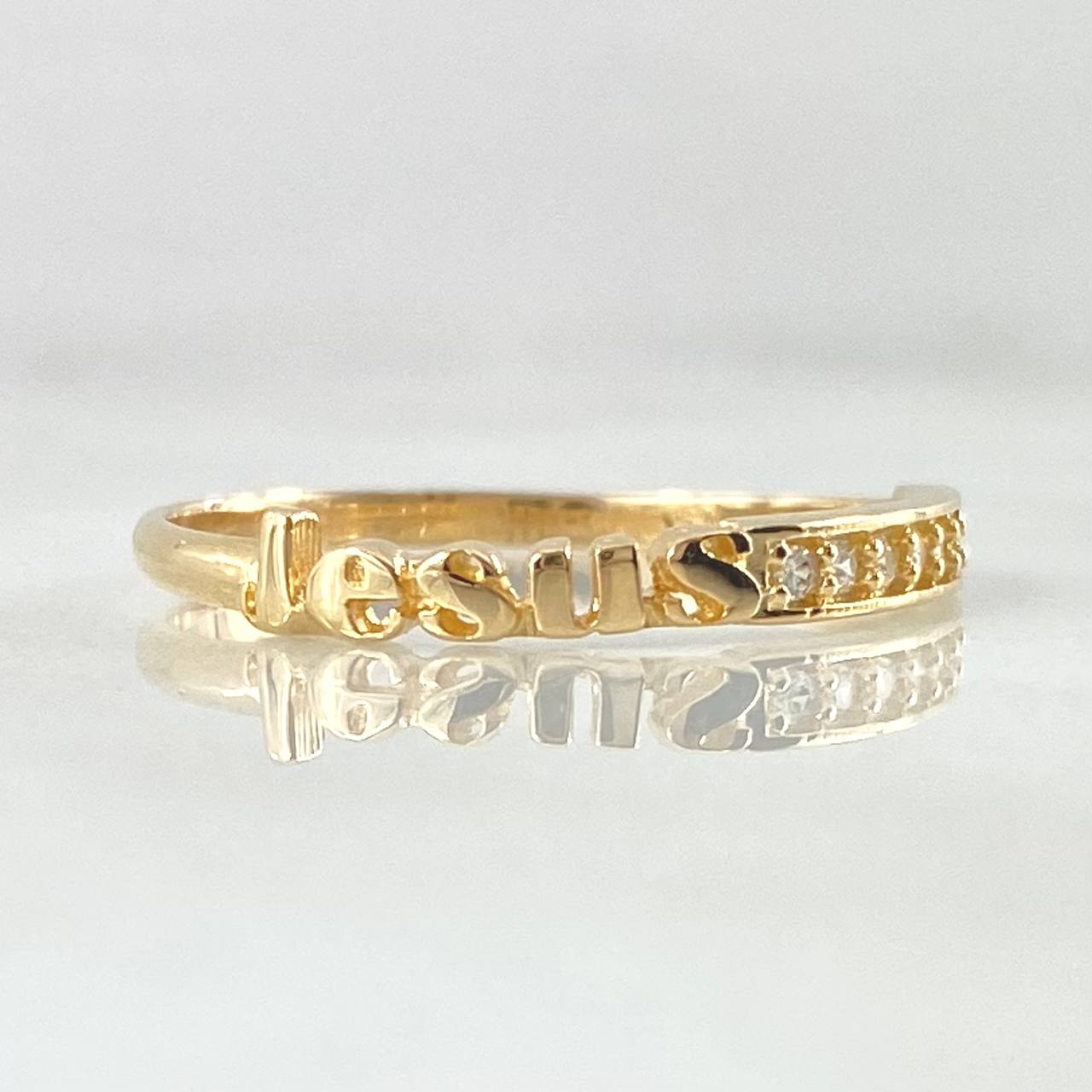 Anillo Jesus 1.45gr / T6 1/4 / Oro 18K ©