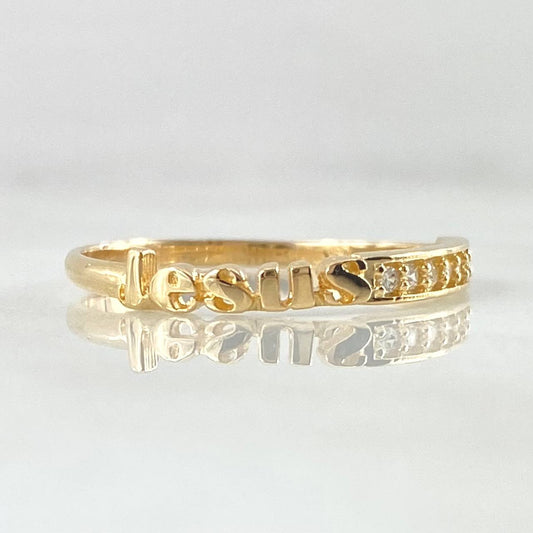 Anillo Jesus 1.45gr / T6 1/4 / Oro 18K ©