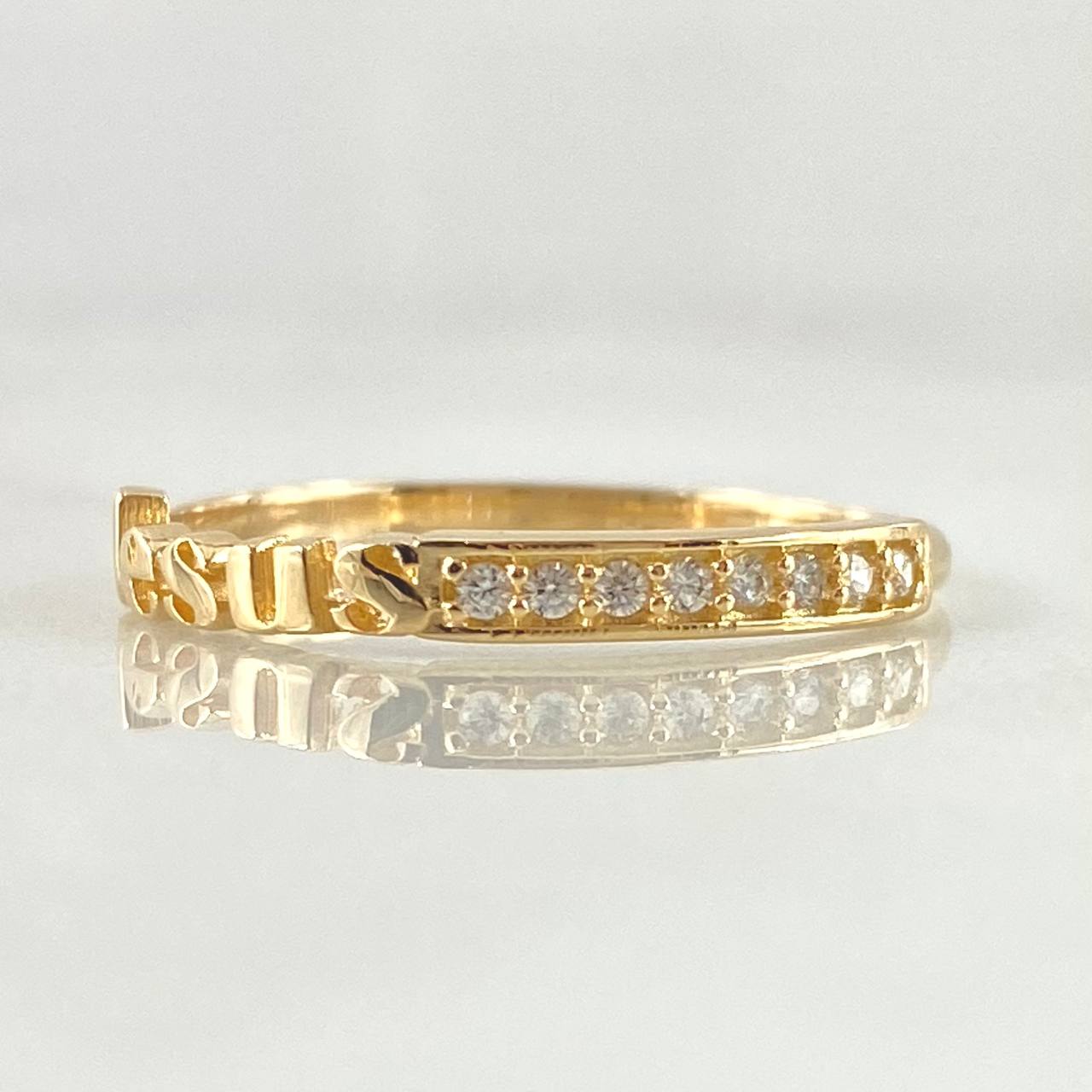 Anillo Jesus 1.45gr / T6 1/4 / Oro 18K ©