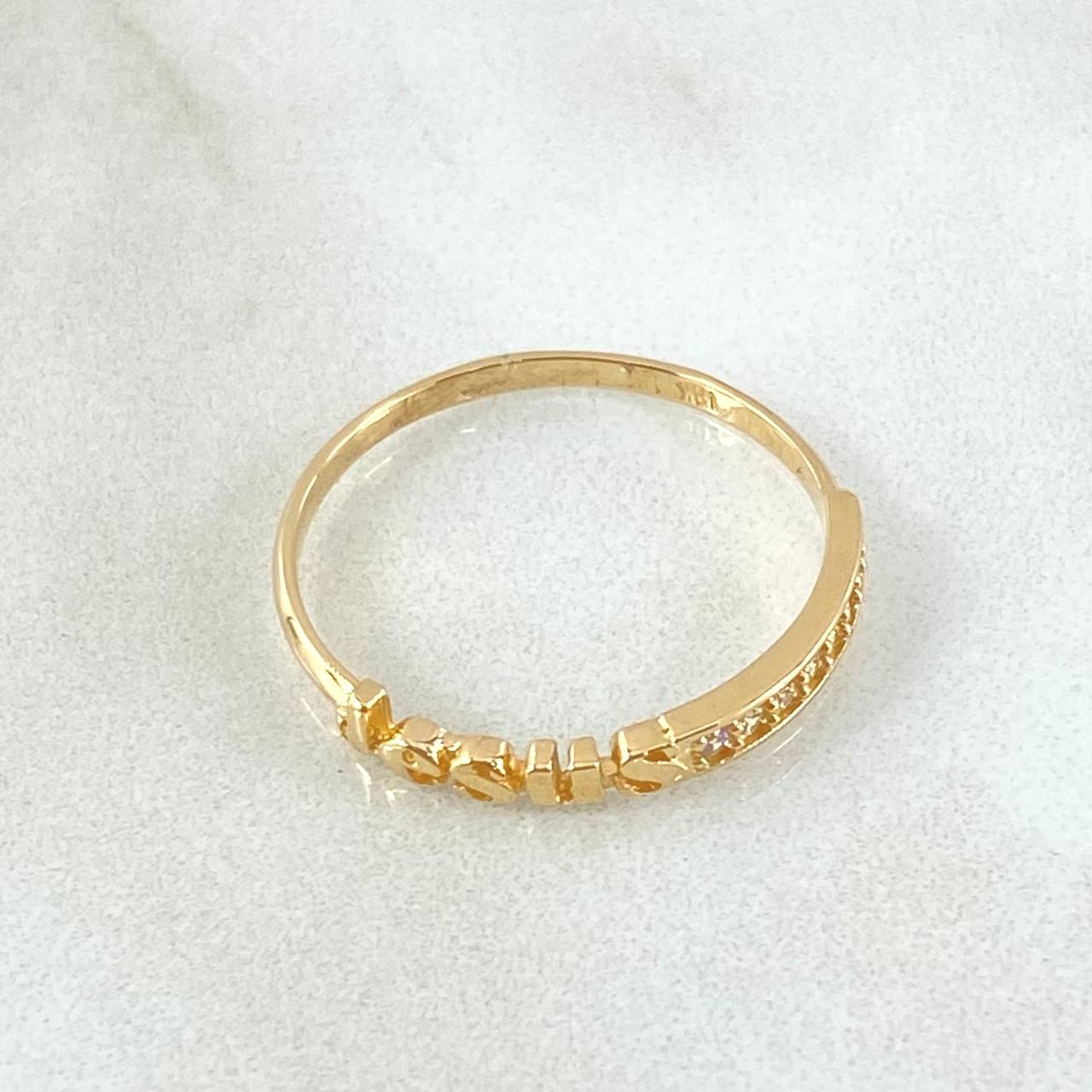 Anillo Jesus 1.6gr / T8 1/2 / Oro 18K ©