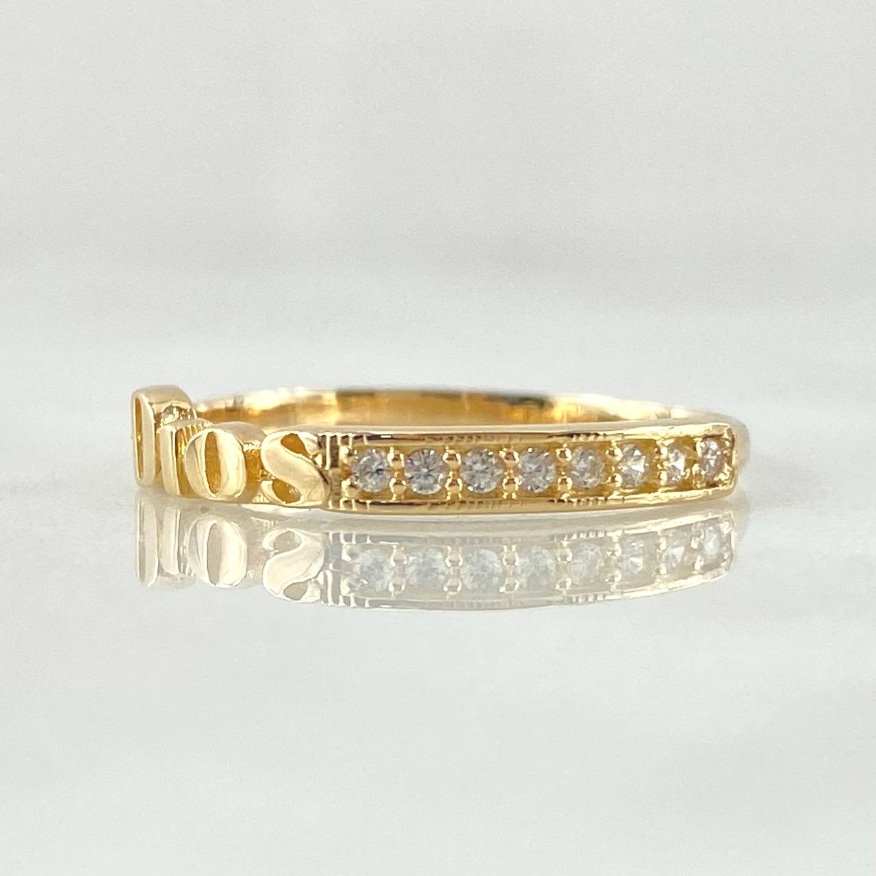 Anillo Dios 1.2gr / T6 / Oro Amarillo 18K