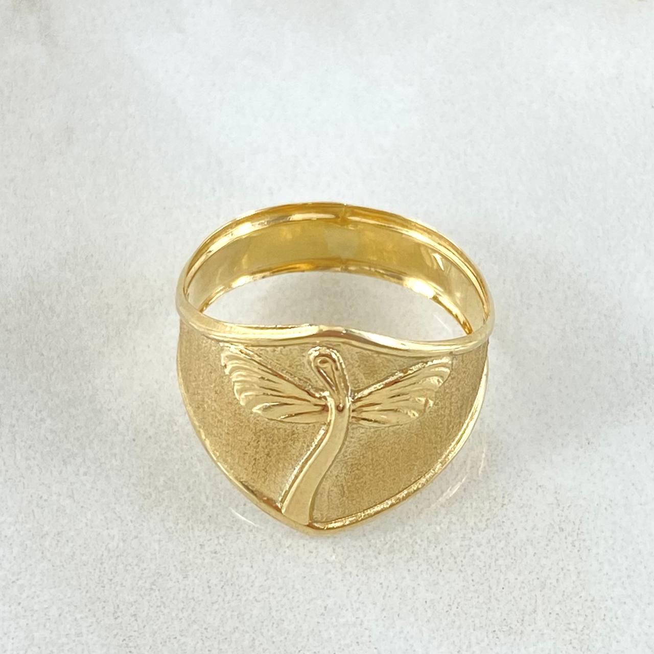 Anillo Libelula Minimalista 1.8gr / T6 1/2 / Oro 18K ©