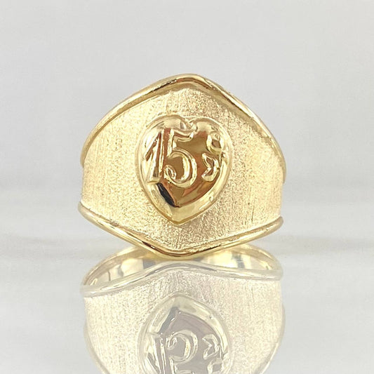 Anillo Corazon 15s 2gr / T8 3/4 / Oro 18K *