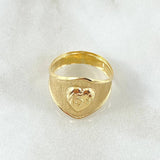 Anillo Corazon 15s 1.75gr / T6 1/2 / Oro 18K