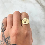 Anillo Corazon 15s 2gr / T8 3/4 / Oro 18K *