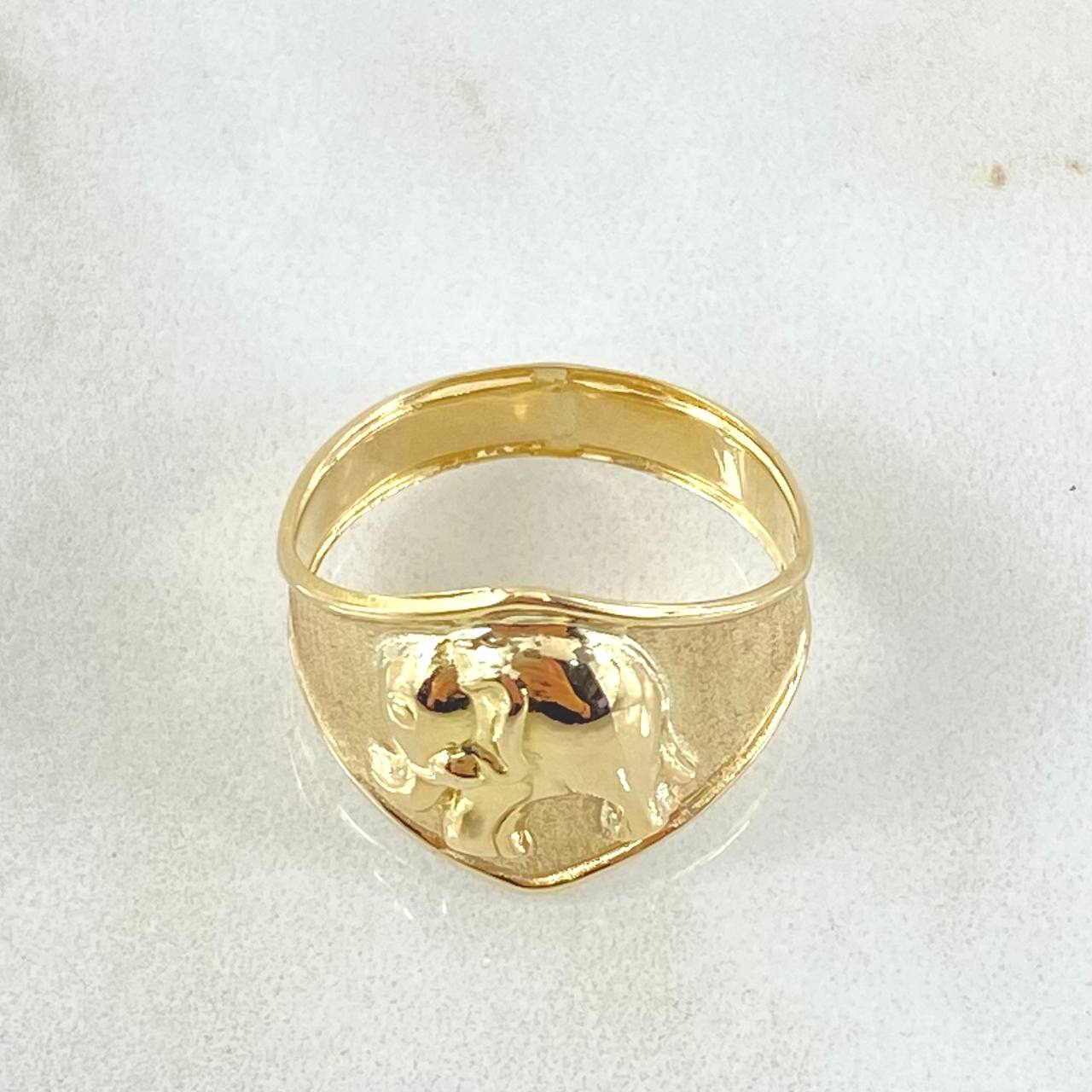 Anillo Elefante 2.15gr / T7 / Oro 18K