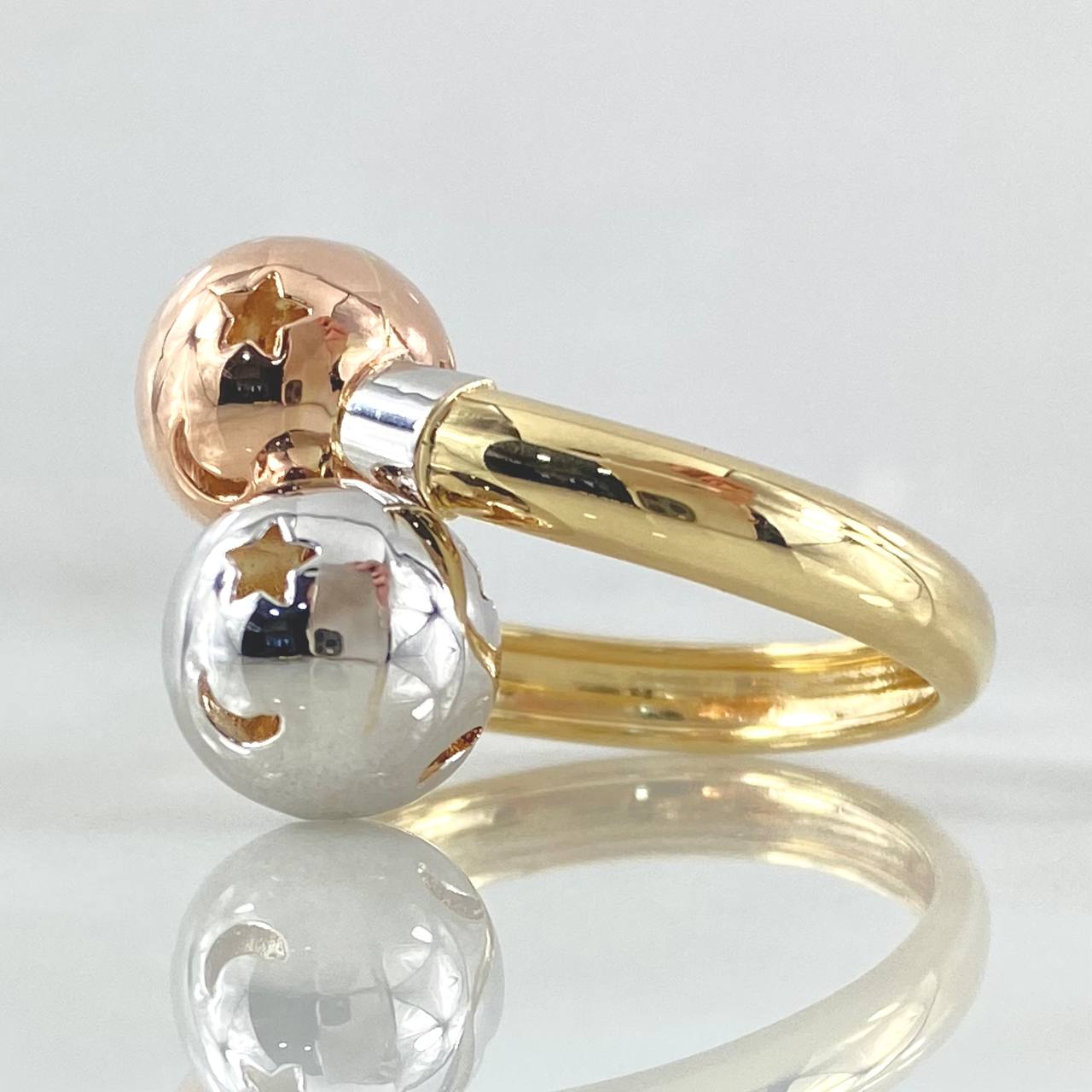 Anillo Tu Y Yo 2.75gr / T7 1/2 / Tres Oros 18K