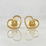Topos Silueta Corazon  0.65gr / 8mm Oro Amarillo 18K ©
