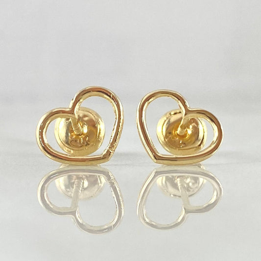 Topos Silueta Corazon 0.7gr / Oro 18K *